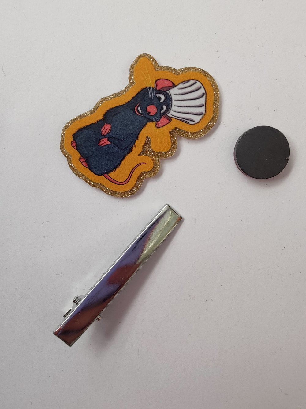 Custom Handmade Character Magnet or Hair Clip- Remy Ratatouille
